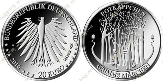 德国发行《格林童话》系列——《小红帽》纪念银币