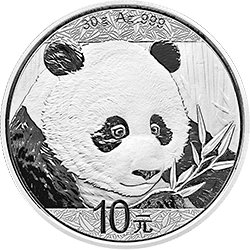 2018版熊猫金银纪念币30克圆形银质纪念币